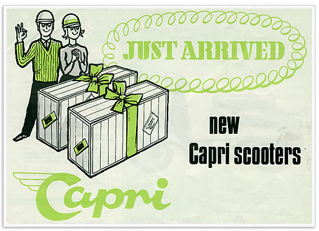 1965 - New Capri Scooters in UK